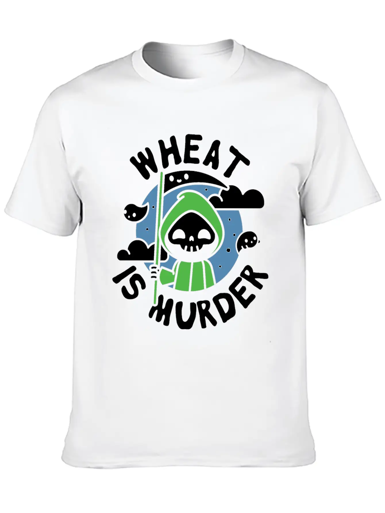 Wheat Is Murder Celiac Disease Awareness Month Breathable Soft Cotton T-Shirt – Timeless Casual Look