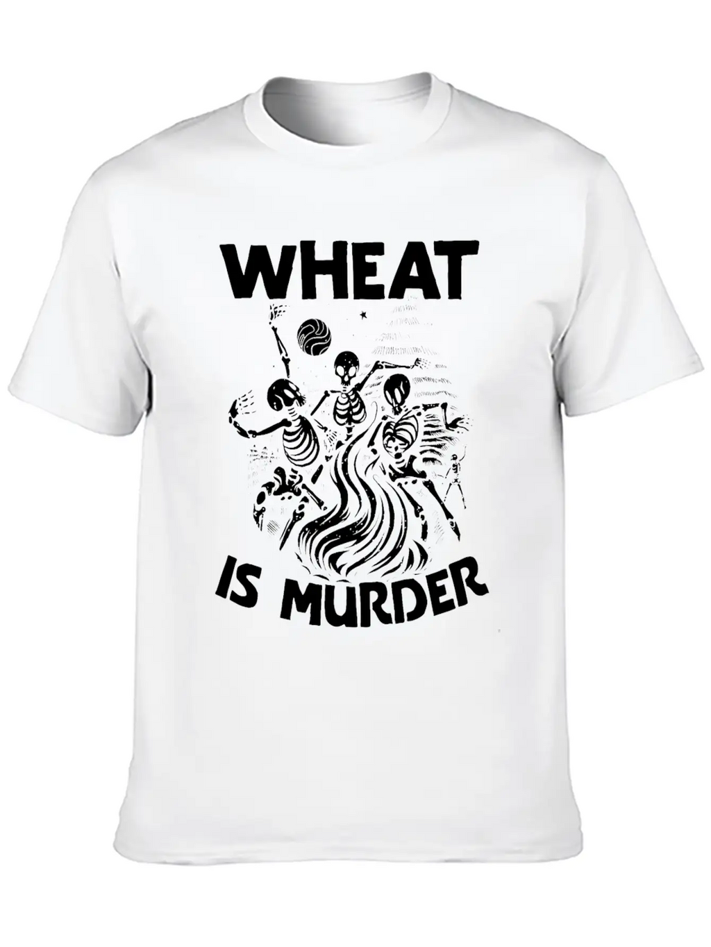 Wheat Is Murder Celiac Disease Awareness Month Casual Graphic T-Shirt – Simple And Comfortable Daily Wear