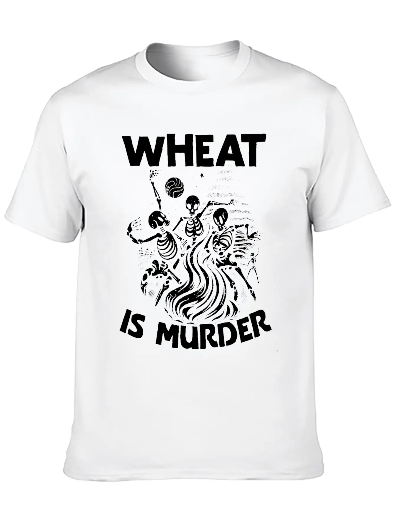 Wheat Is Murder Celiac Disease Awareness Month Casual Graphic T-Shirt – Simple And Comfortable Daily Wear
