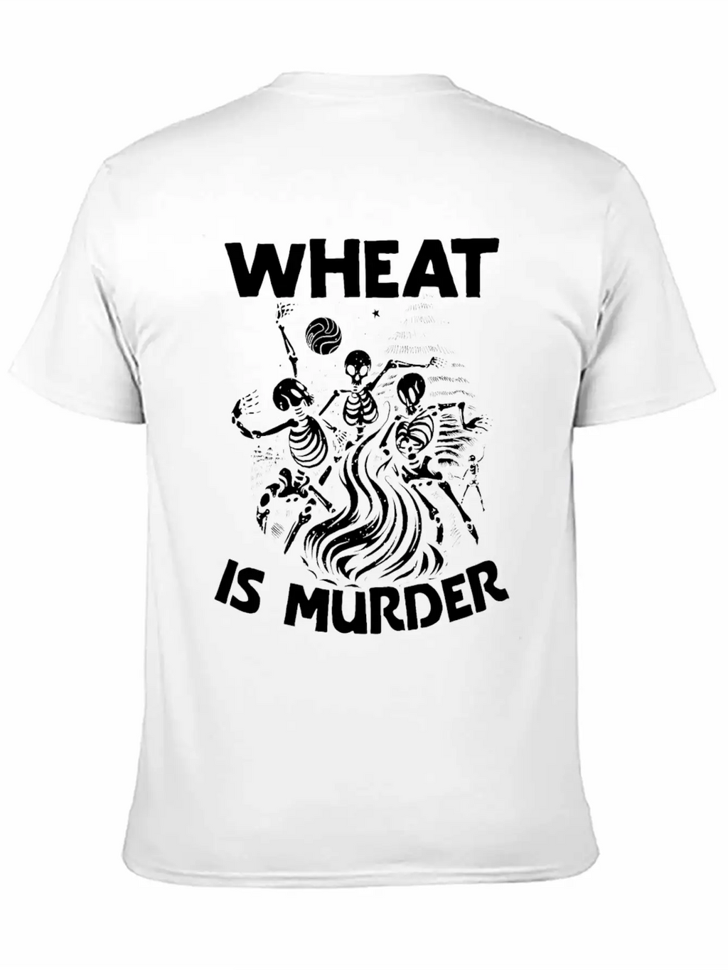 Wheat Is Murder Celiac Disease Awareness Month Casual Graphic T-Shirt – Simple And Comfortable Daily Wear