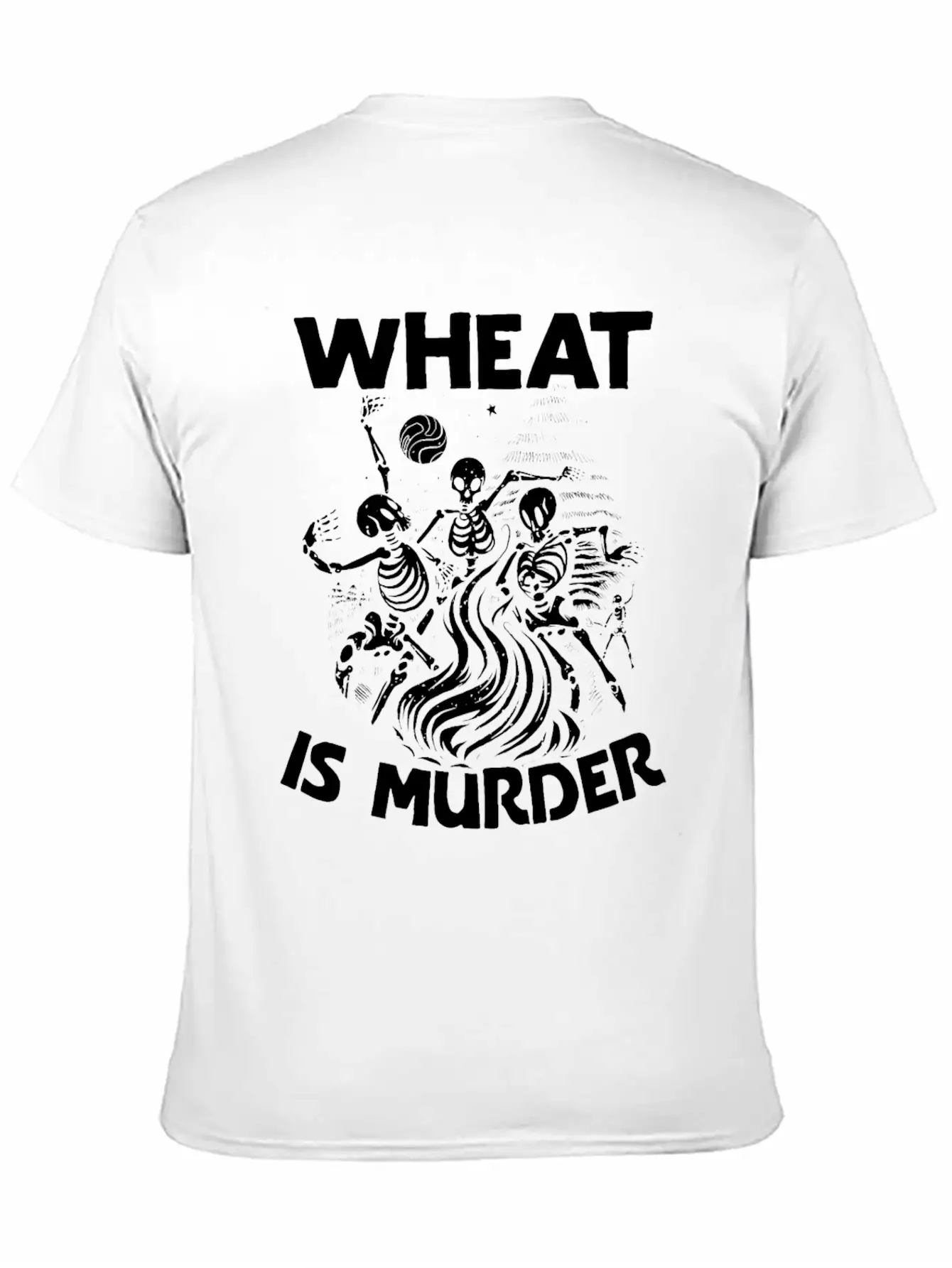 Wheat Is Murder Celiac Disease Awareness Month Casual Graphic T-Shirt – Simple And Comfortable Daily Wear