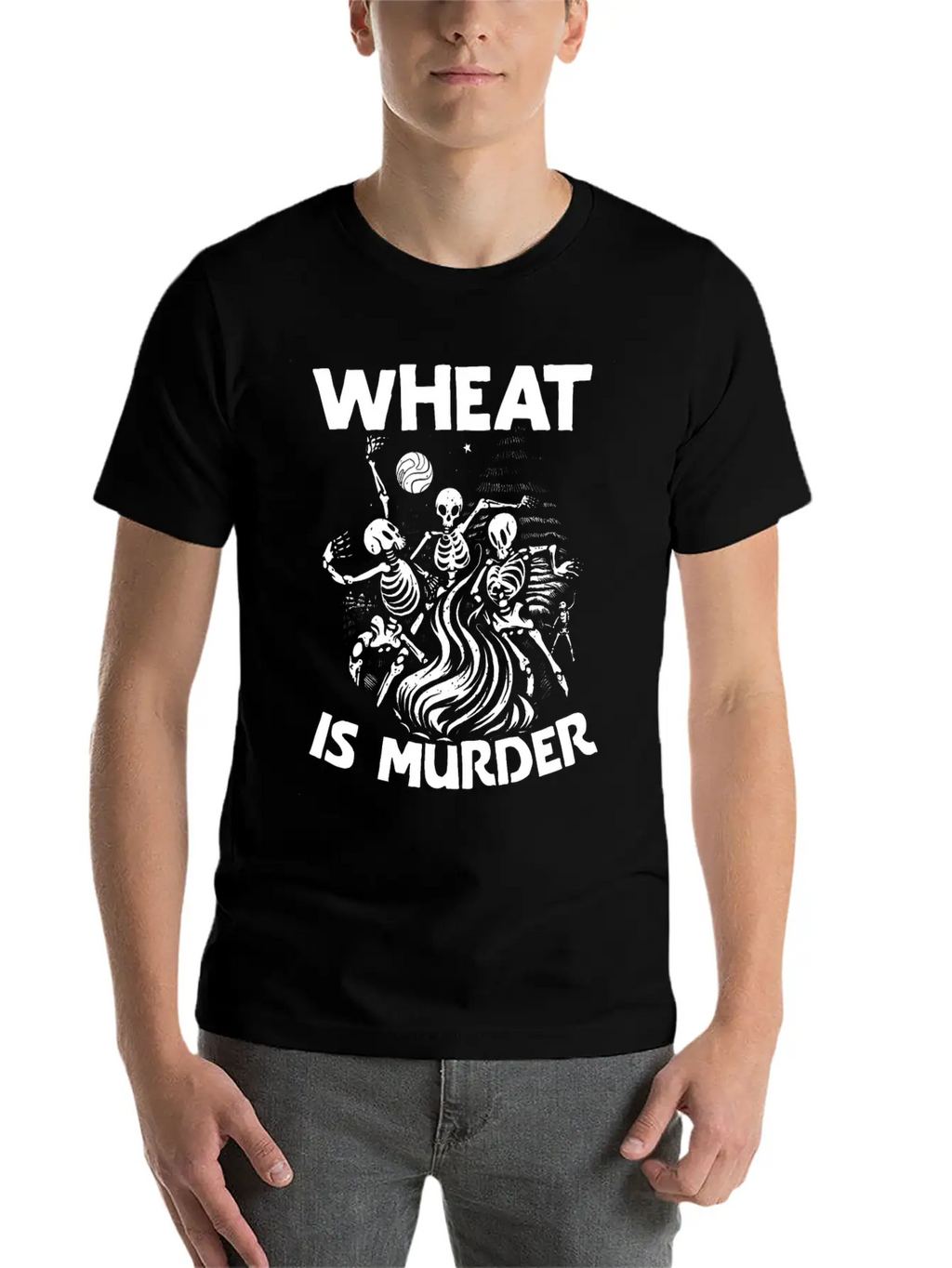 Wheat Is Murder Celiac Disease Awareness Month Casual Graphic T-Shirt – Simple And Comfortable Daily Wear