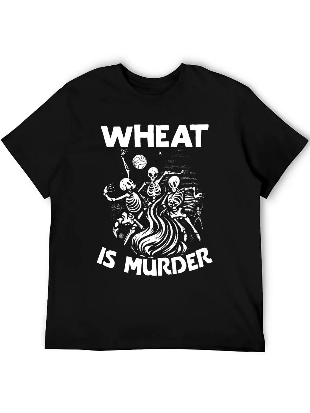 Wheat Is Murder Celiac Disease Awareness Month Casual Graphic T-Shirt – Simple And Comfortable Daily Wear