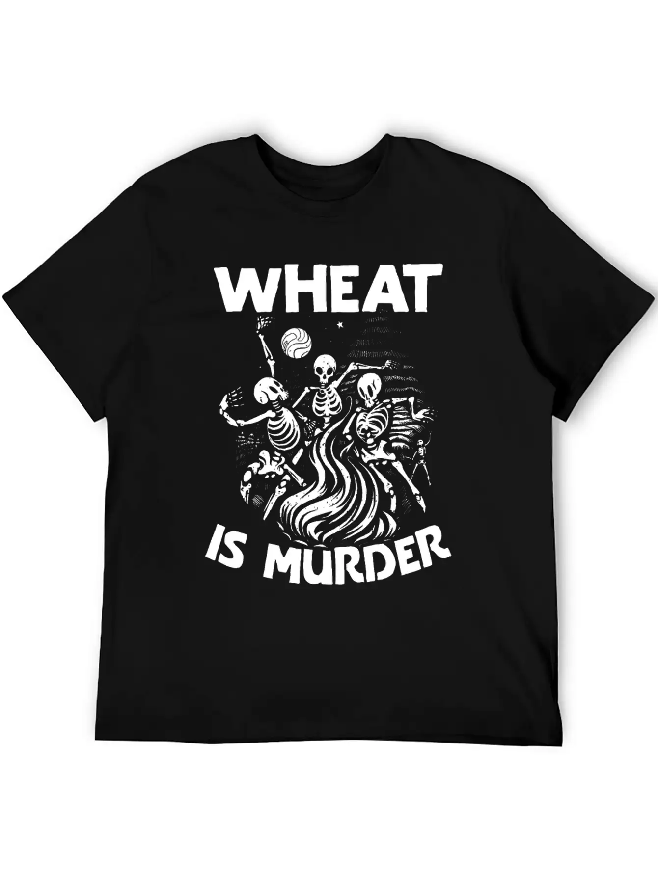 Wheat Is Murder Celiac Disease Awareness Month Casual Graphic T-Shirt – Simple And Comfortable Daily Wear