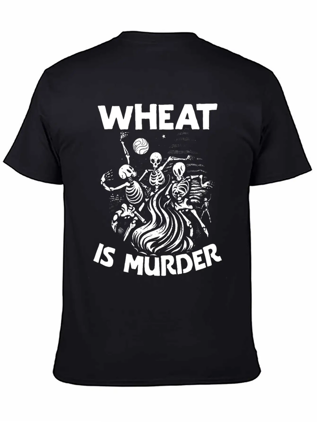 Wheat Is Murder Celiac Disease Awareness Month Casual Graphic T-Shirt – Simple And Comfortable Daily Wear