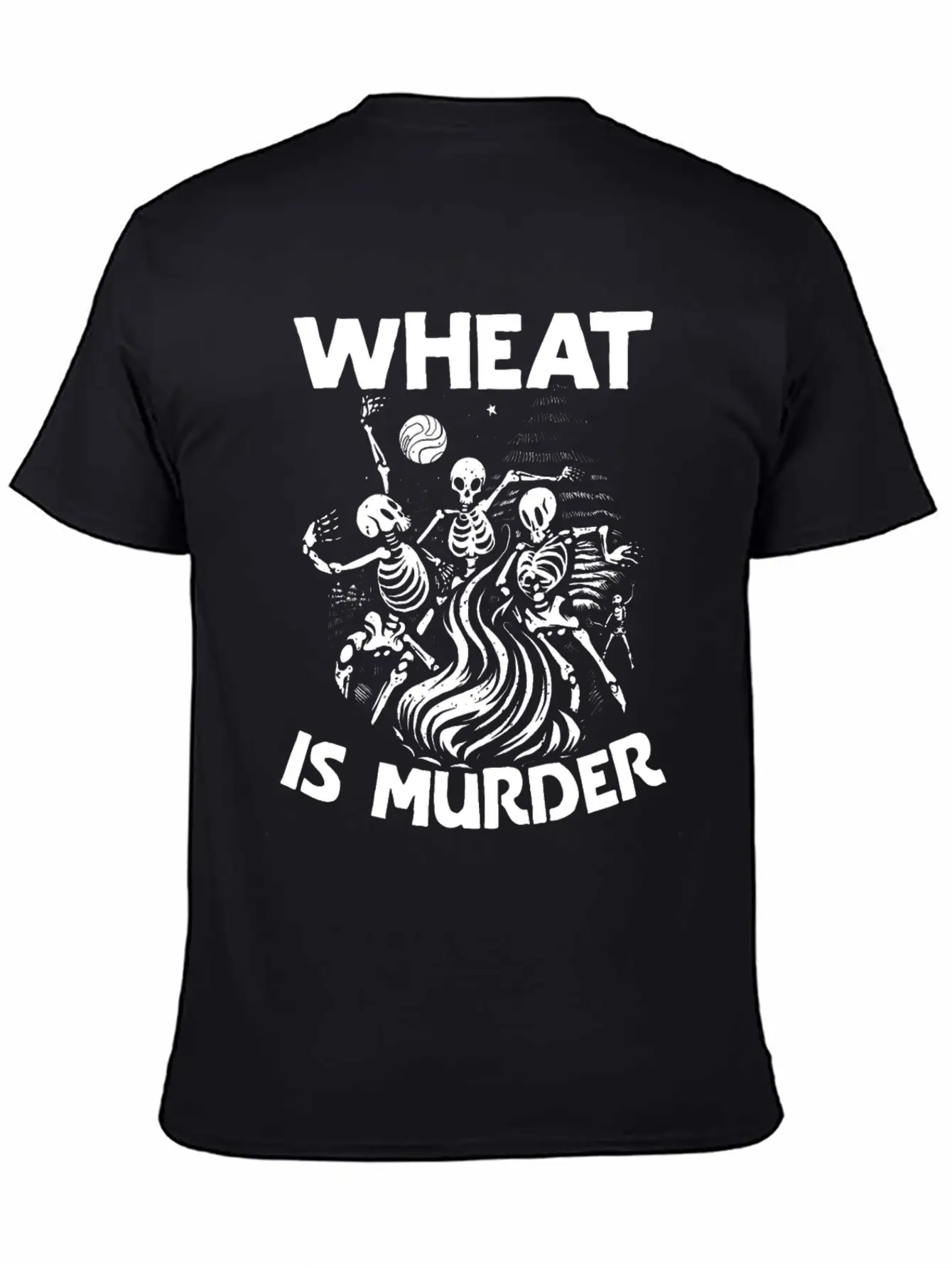 Wheat Is Murder Celiac Disease Awareness Month Casual Graphic T-Shirt – Simple And Comfortable Daily Wear