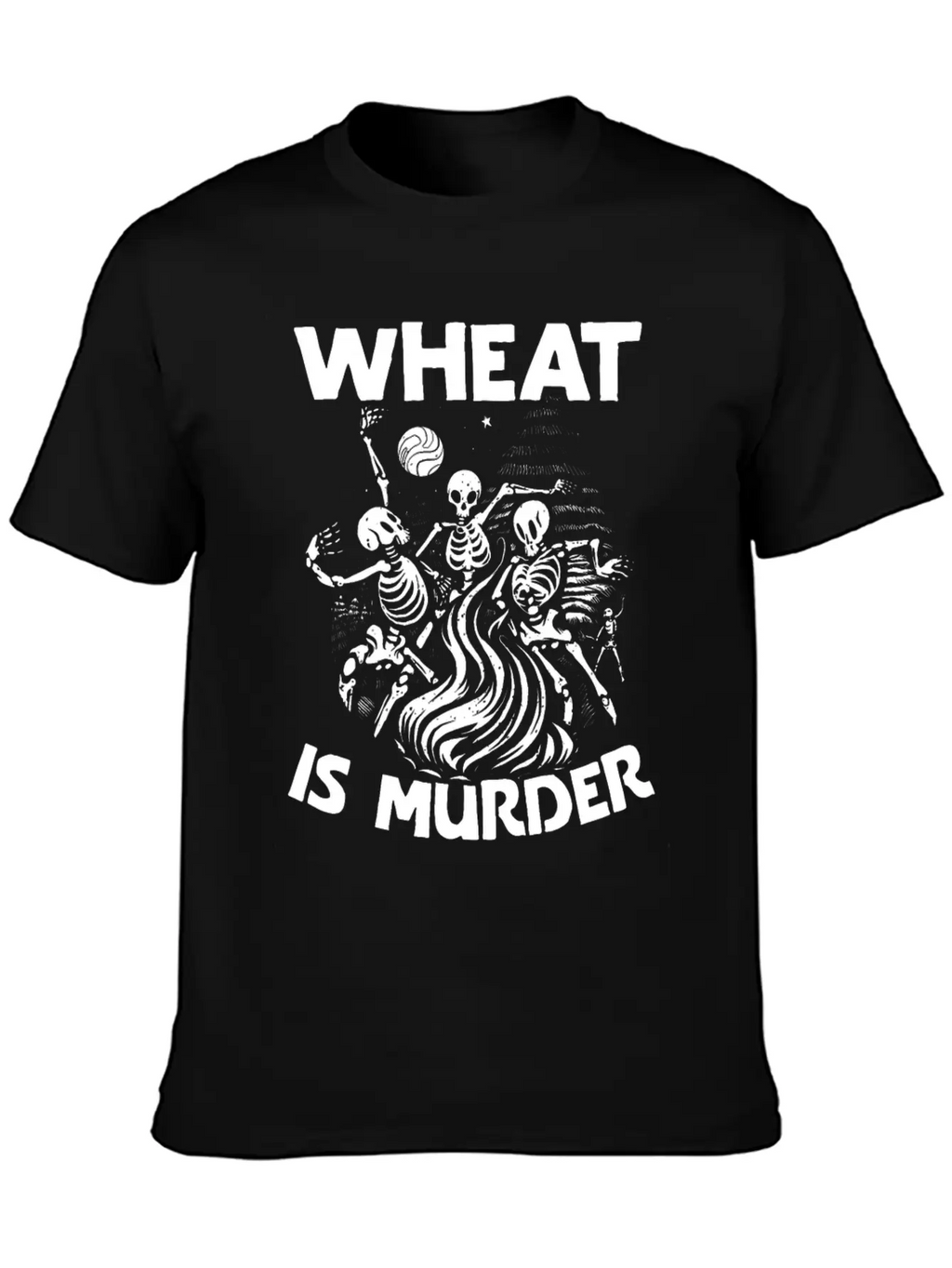 Wheat Is Murder Celiac Disease Awareness Month Casual Graphic T-Shirt – Simple And Comfortable Daily Wear