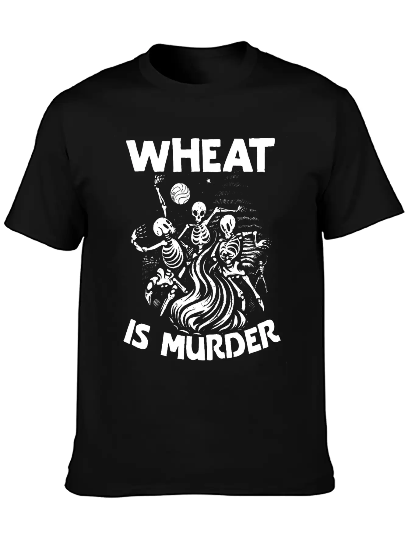 Wheat Is Murder Celiac Disease Awareness Month Casual Graphic T-Shirt – Simple And Comfortable Daily Wear