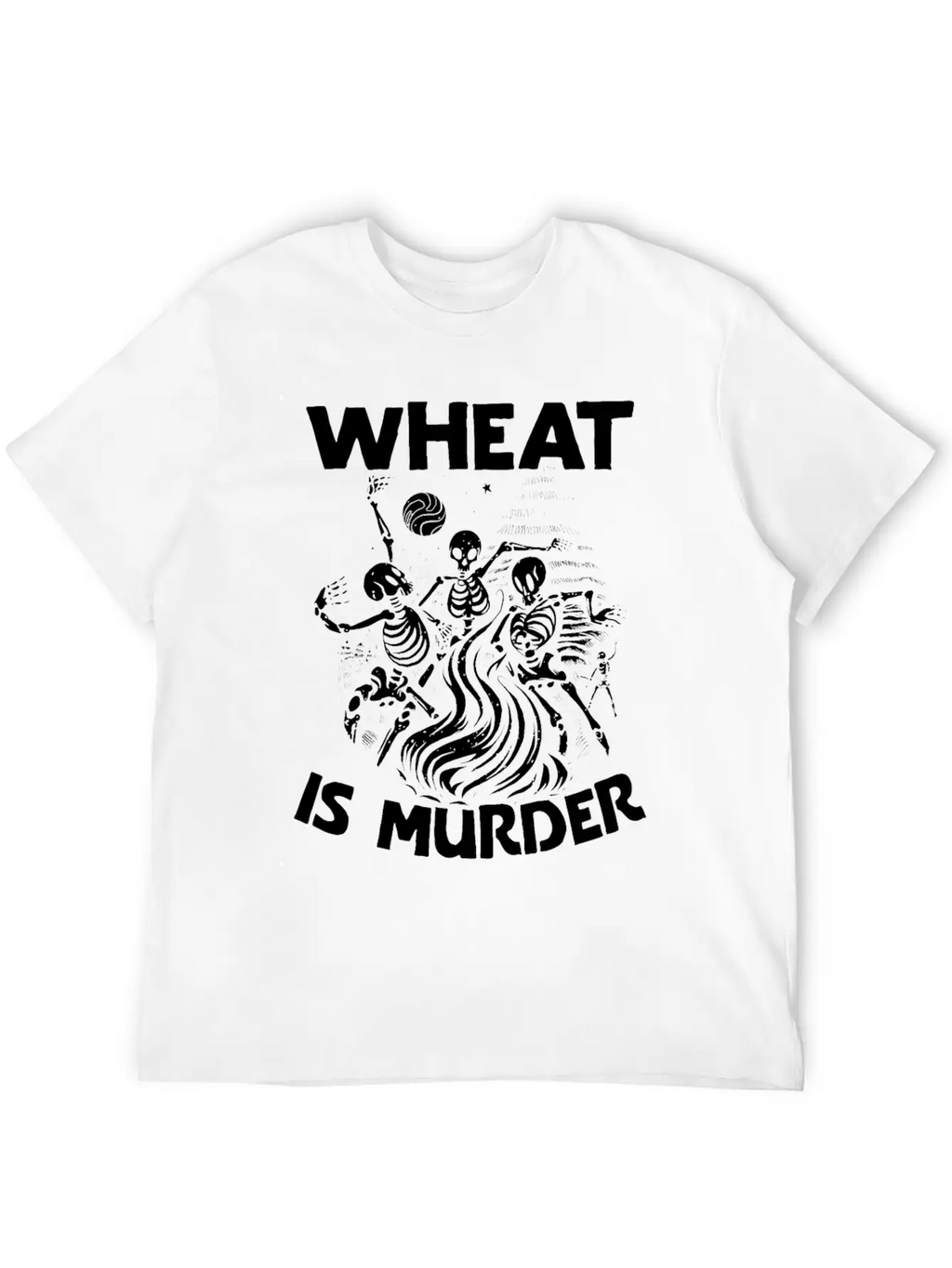 Wheat Is Murder Celiac Disease Awareness Month Casual Graphic T-Shirt – Simple And Comfortable Daily Wear