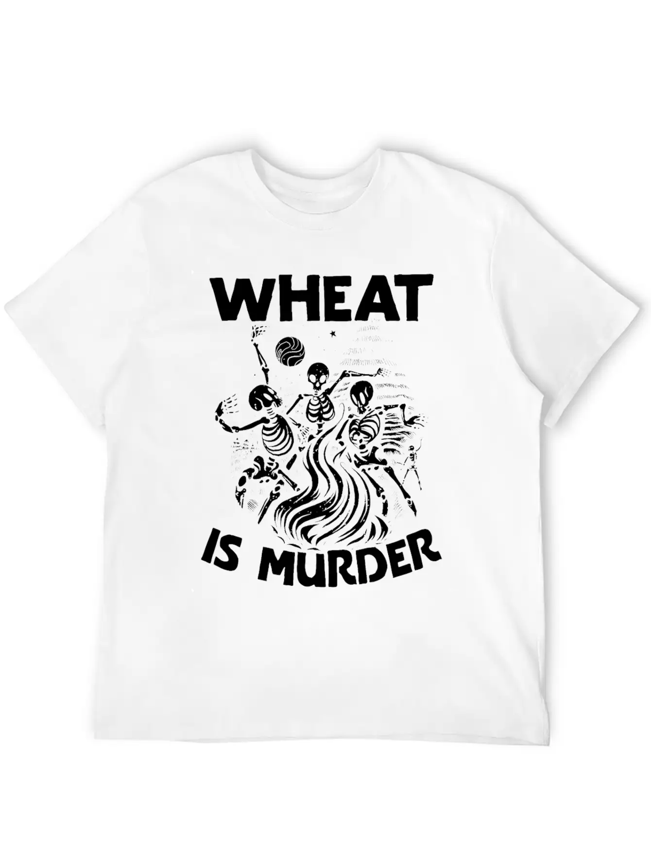 Wheat Is Murder Celiac Disease Awareness Month Casual Graphic T-Shirt – Simple And Comfortable Daily Wear