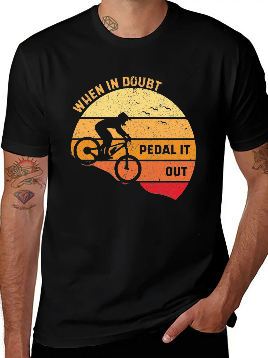 When In Doubt Pedal It Out 01 Stylish Everyday T-Shirt – Unisex Basic Cotton Tee