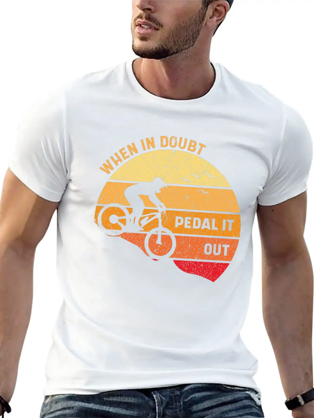 When In Doubt Pedal It Out 01 Stylish Everyday T-Shirt – Unisex Basic Cotton Tee