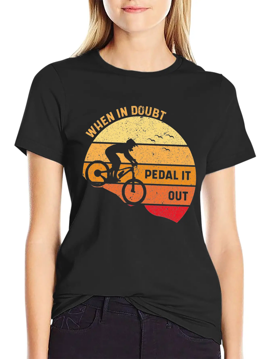 When In Doubt Pedal It Out 01 Stylish Everyday T-Shirt – Unisex Basic Cotton Tee