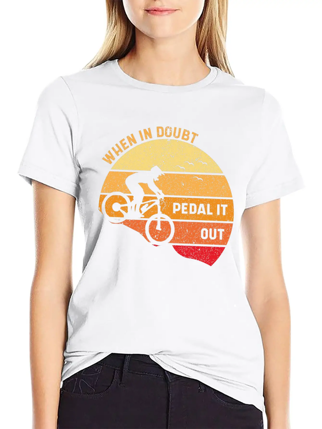When In Doubt Pedal It Out 01 Stylish Everyday T-Shirt – Unisex Basic Cotton Tee