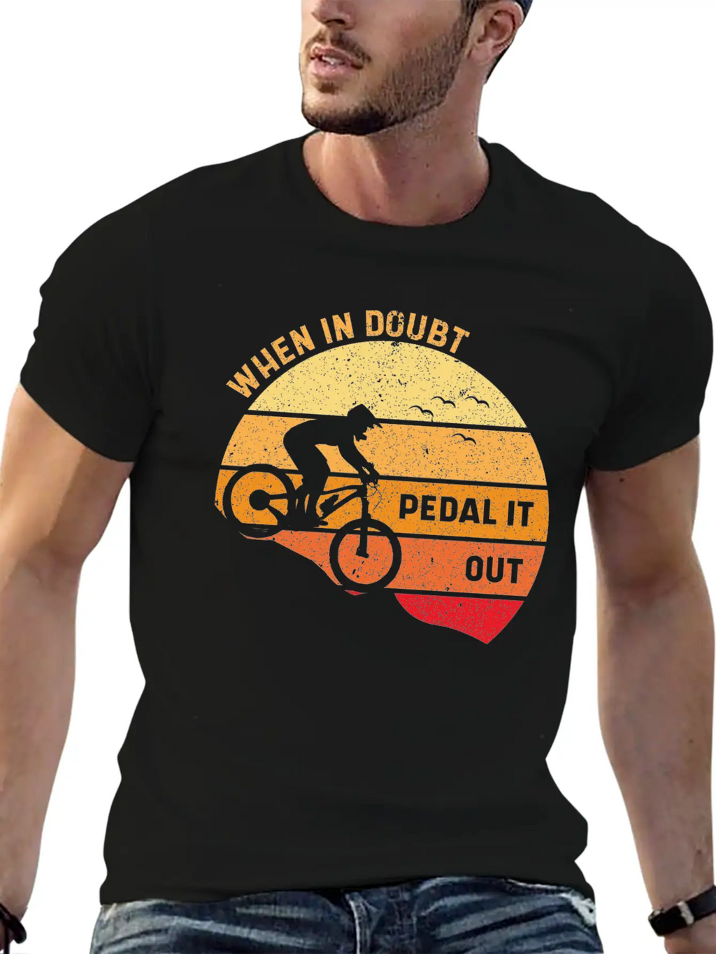 When In Doubt Pedal It Out 01 Stylish Everyday T-Shirt – Unisex Basic Cotton Tee