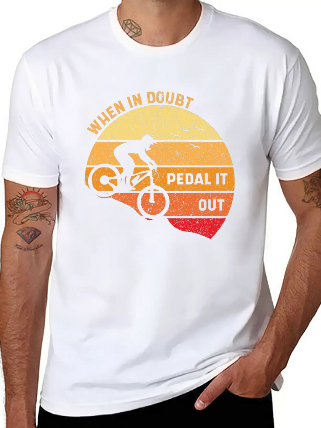 When In Doubt Pedal It Out 01 Stylish Everyday T-Shirt – Unisex Basic Cotton Tee