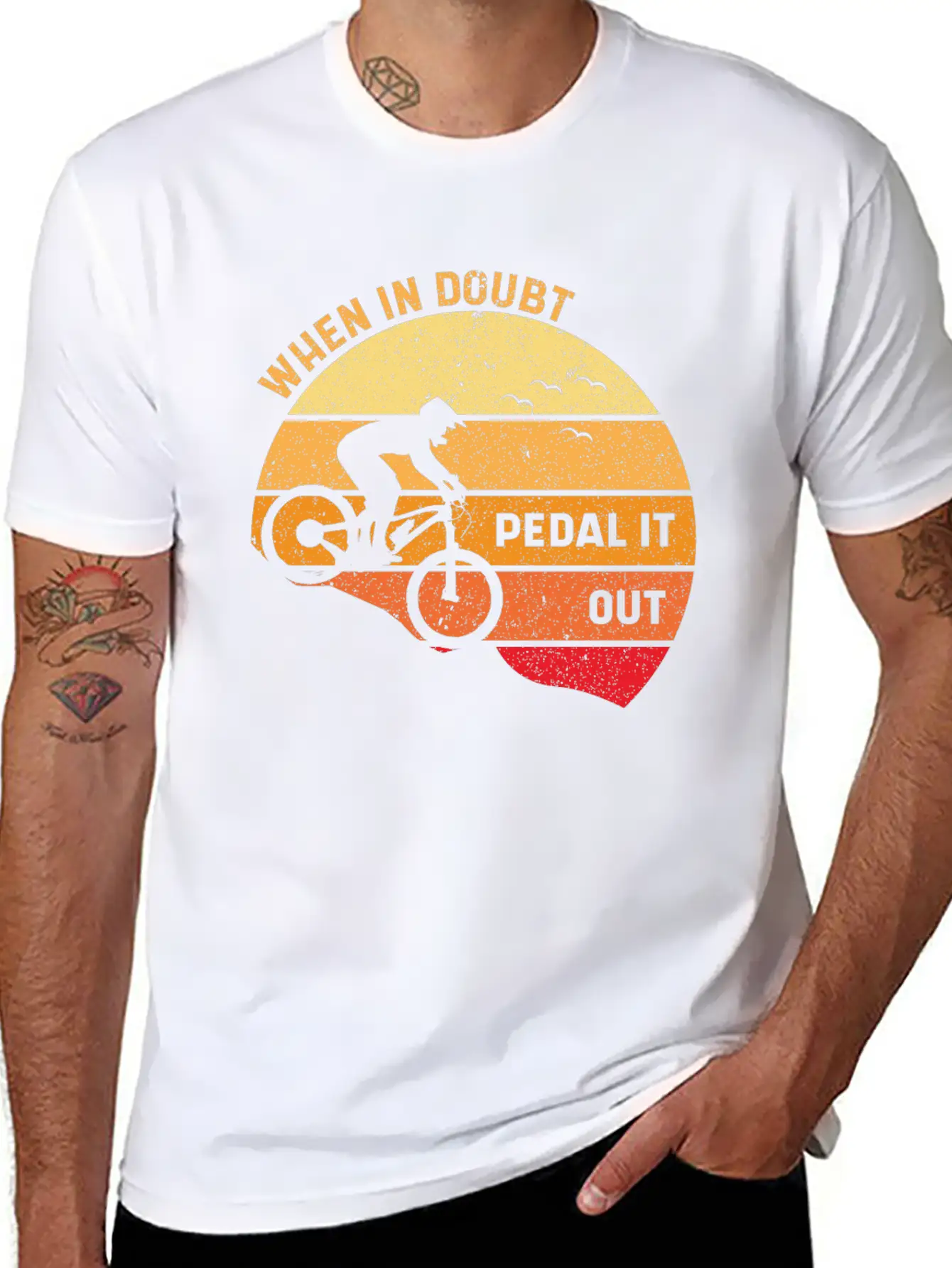 When In Doubt Pedal It Out 01 Stylish Everyday T-Shirt – Unisex Basic Cotton Tee