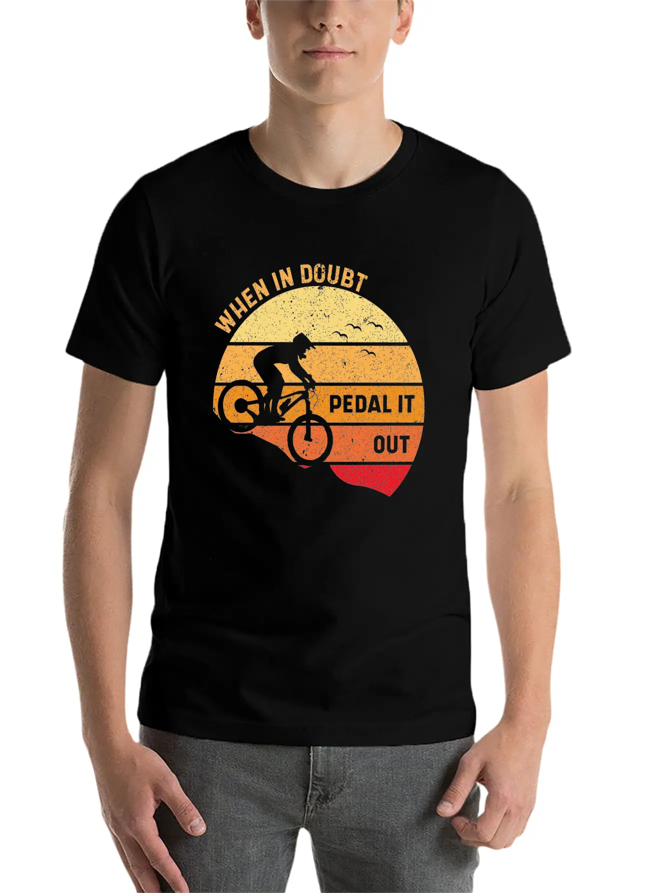 When In Doubt Pedal It Out 01 Stylish Everyday T-Shirt – Unisex Basic Cotton Tee