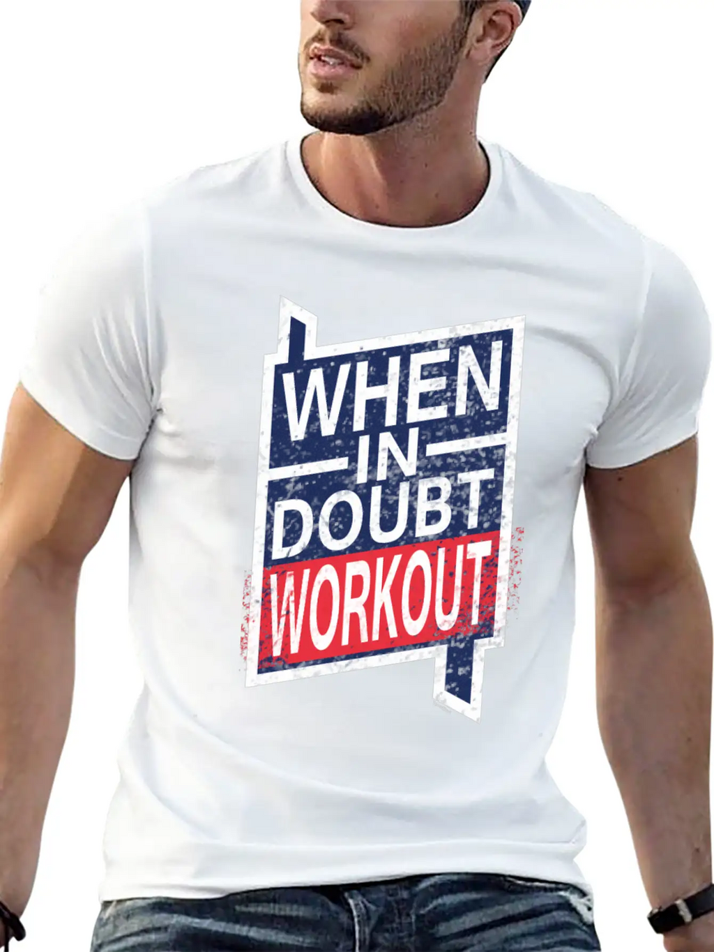 When In Doubt Workout Unisex Casual T-Shirt – Clean Design For Daily Comfort