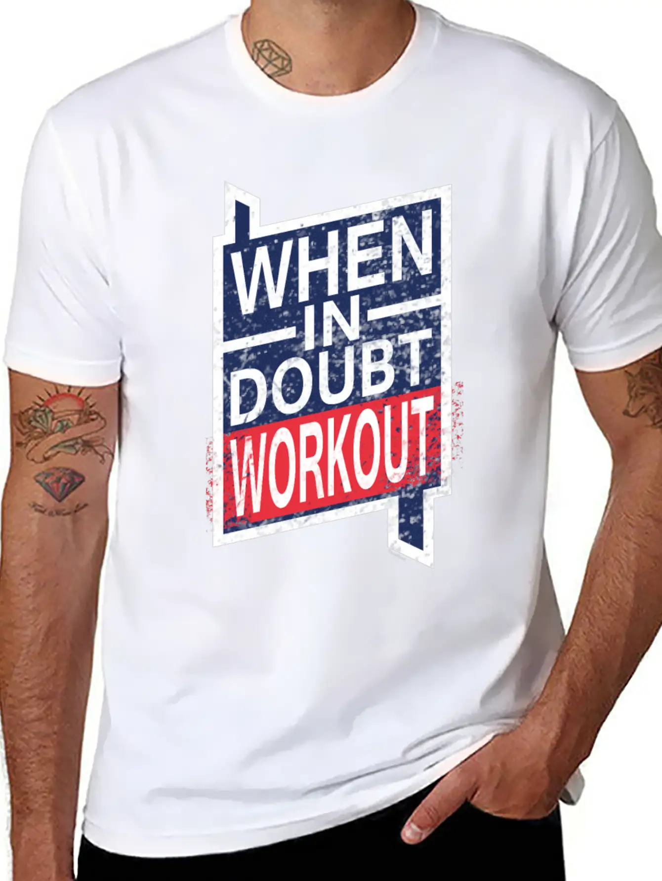 When In Doubt Workout Unisex Casual T-Shirt – Clean Design For Daily Comfort