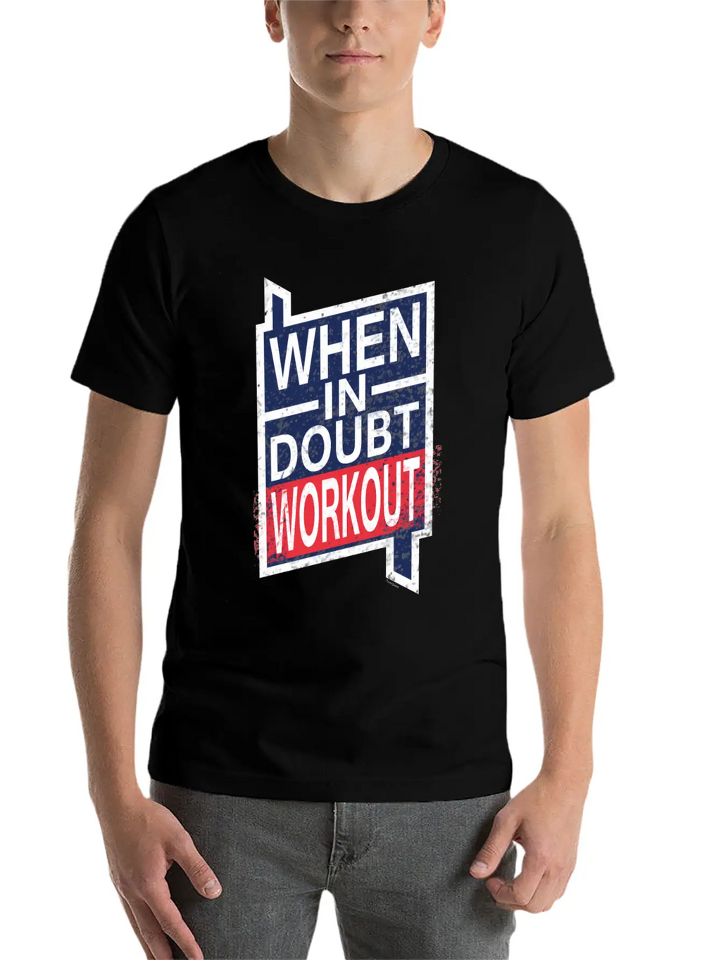 When In Doubt Workout Unisex Casual T-Shirt – Clean Design For Daily Comfort