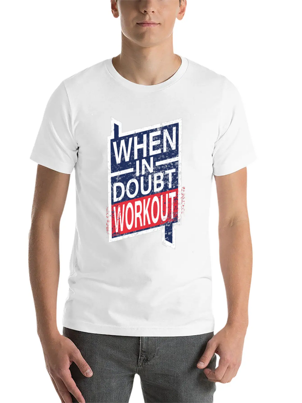 When In Doubt Workout Unisex Casual T-Shirt – Clean Design For Daily Comfort