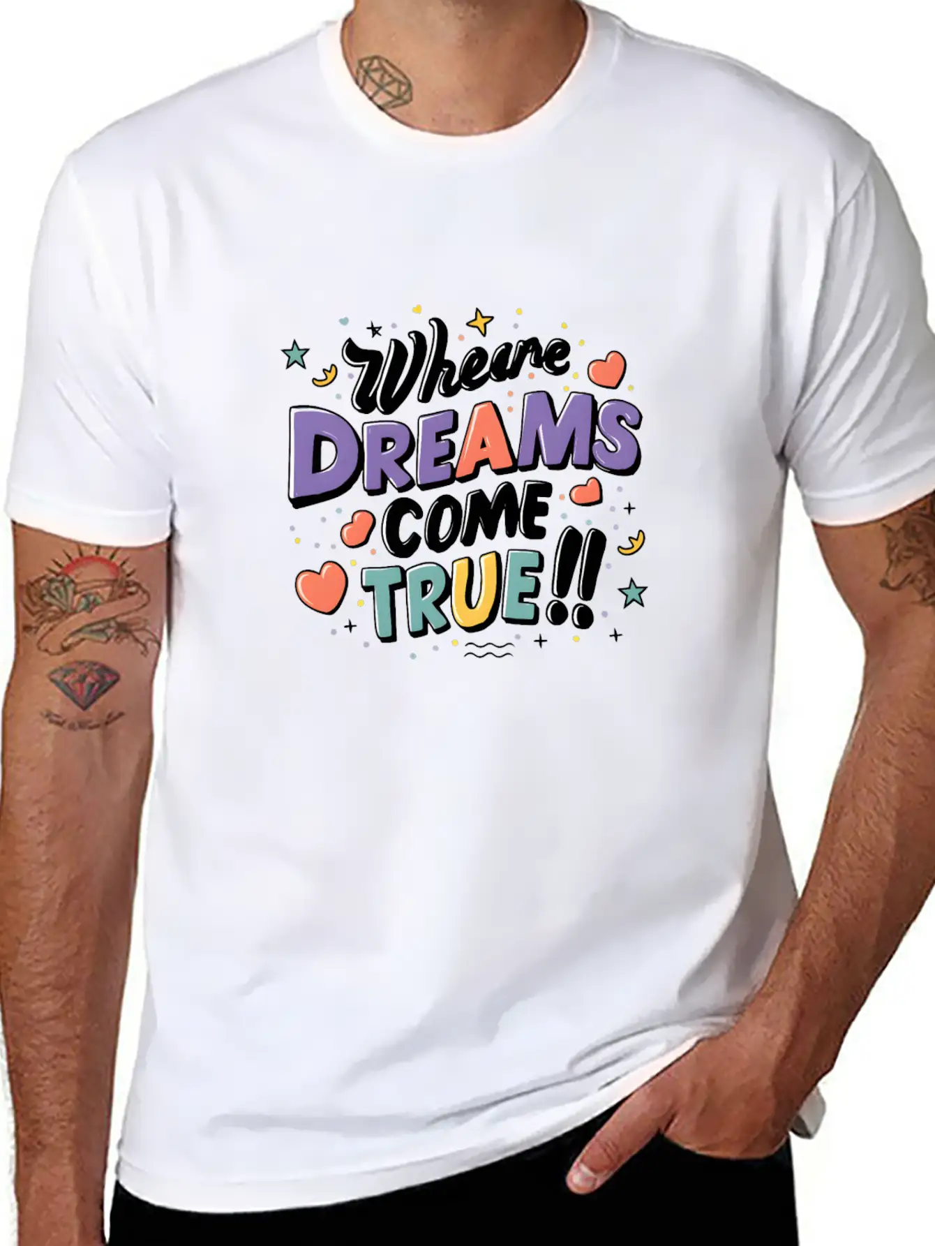 Where Dreams Come True Stylish Everyday T-Shirt – Unisex Basic Cotton Tee