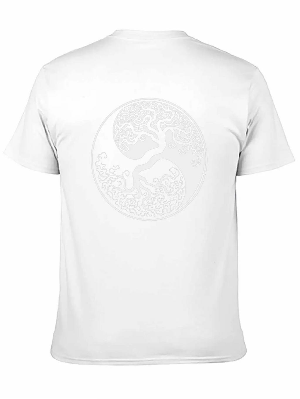 White And Black Tree Of Life Unisex Short Sleeve Soft Cotton T-Shirt – Casual Everyday Wear