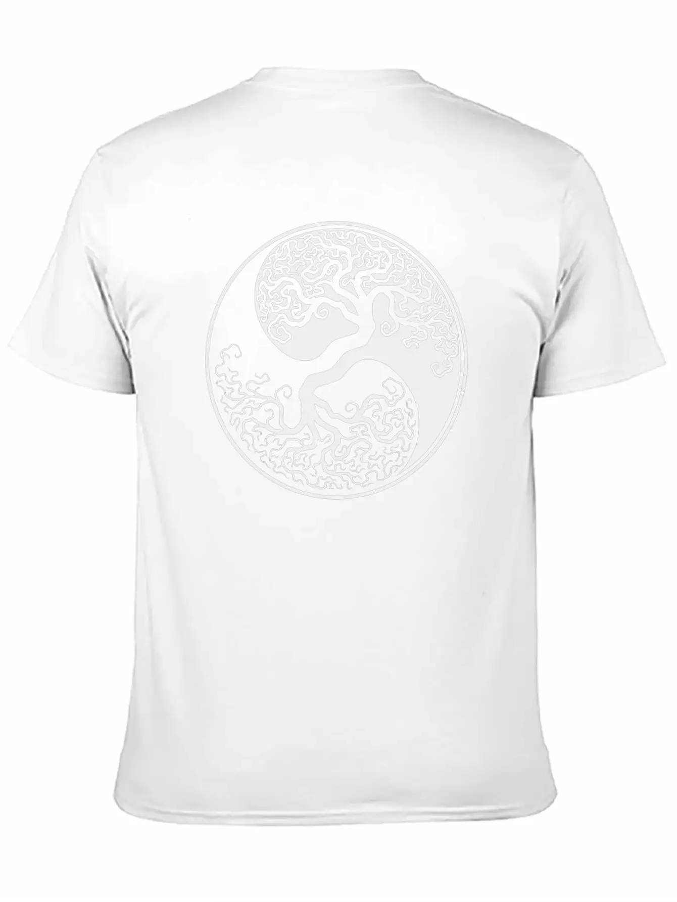 White And Black Tree Of Life Unisex Short Sleeve Soft Cotton T-Shirt – Casual Everyday Wear