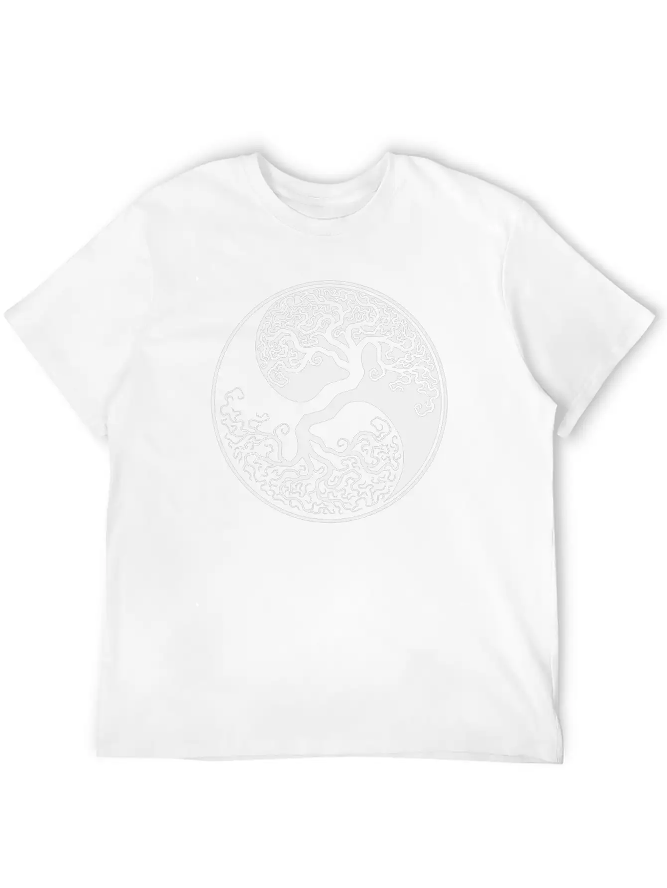 White And Black Tree Of Life Unisex Short Sleeve Soft Cotton T-Shirt – Casual Everyday Wear