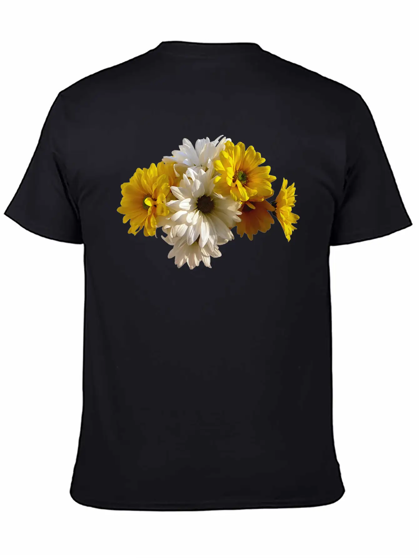 White And Yellow Daisies Unisex Short Sleeve Soft Cotton T-Shirt – Casual Everyday Wear