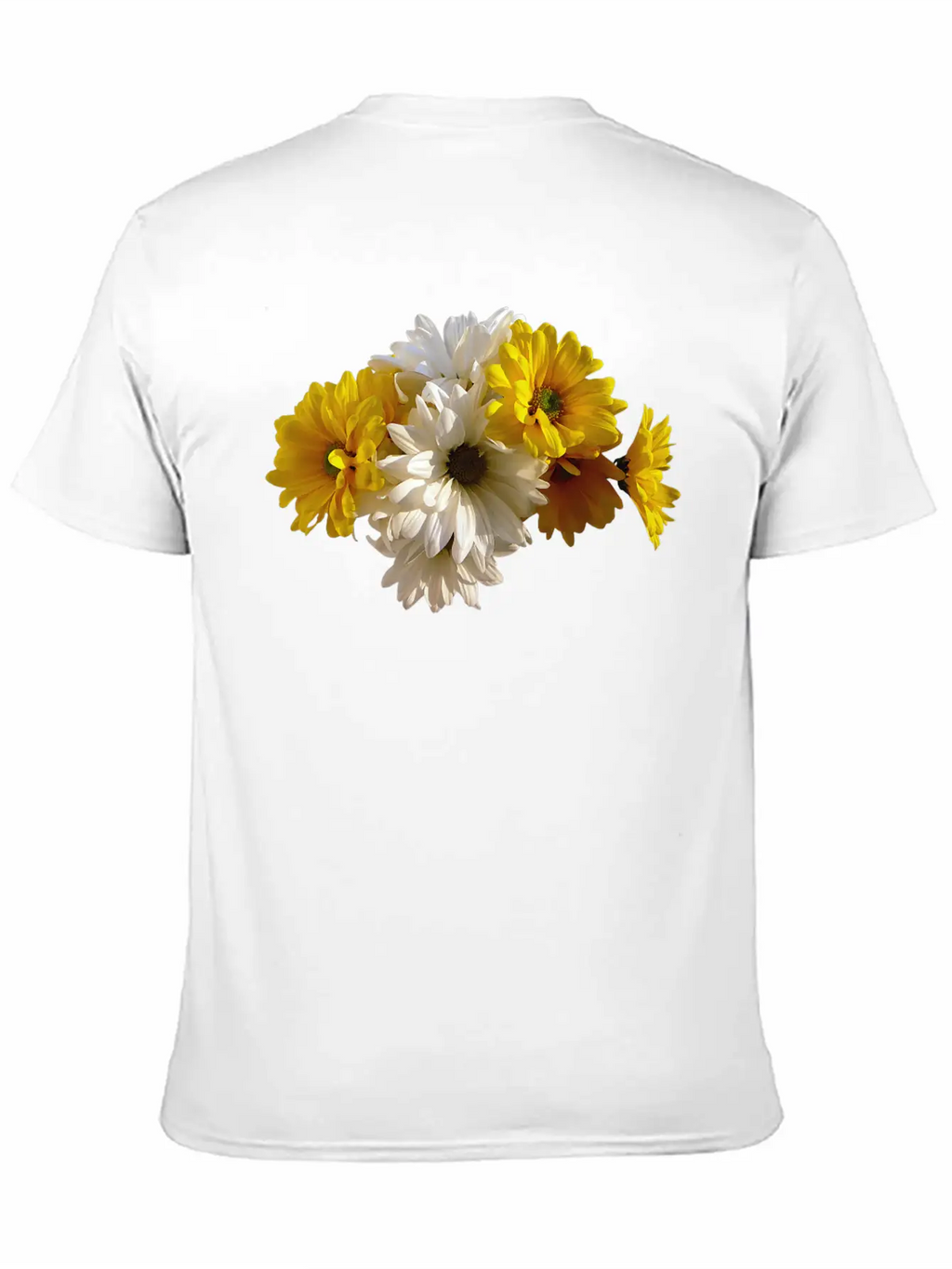 White And Yellow Daisies Unisex Short Sleeve Soft Cotton T-Shirt – Casual Everyday Wear