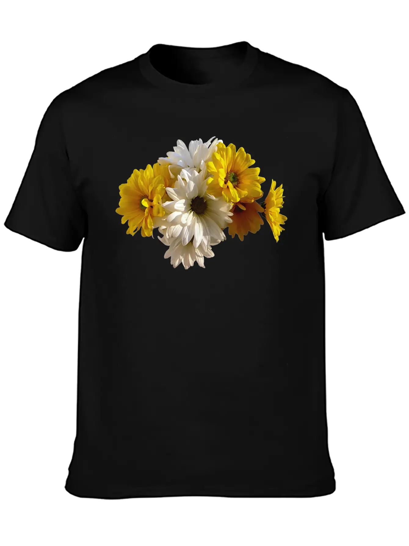 White And Yellow Daisies Unisex Short Sleeve Soft Cotton T-Shirt – Casual Everyday Wear