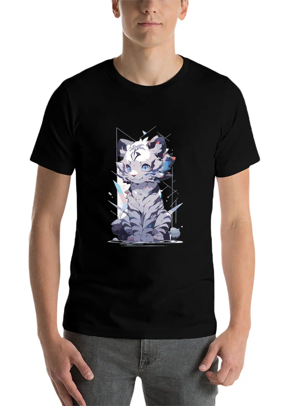 White Tiger Tiger Big Cat Baby Tiger Cat Stylish Everyday T-Shirt – Unisex Basic Cotton Tee