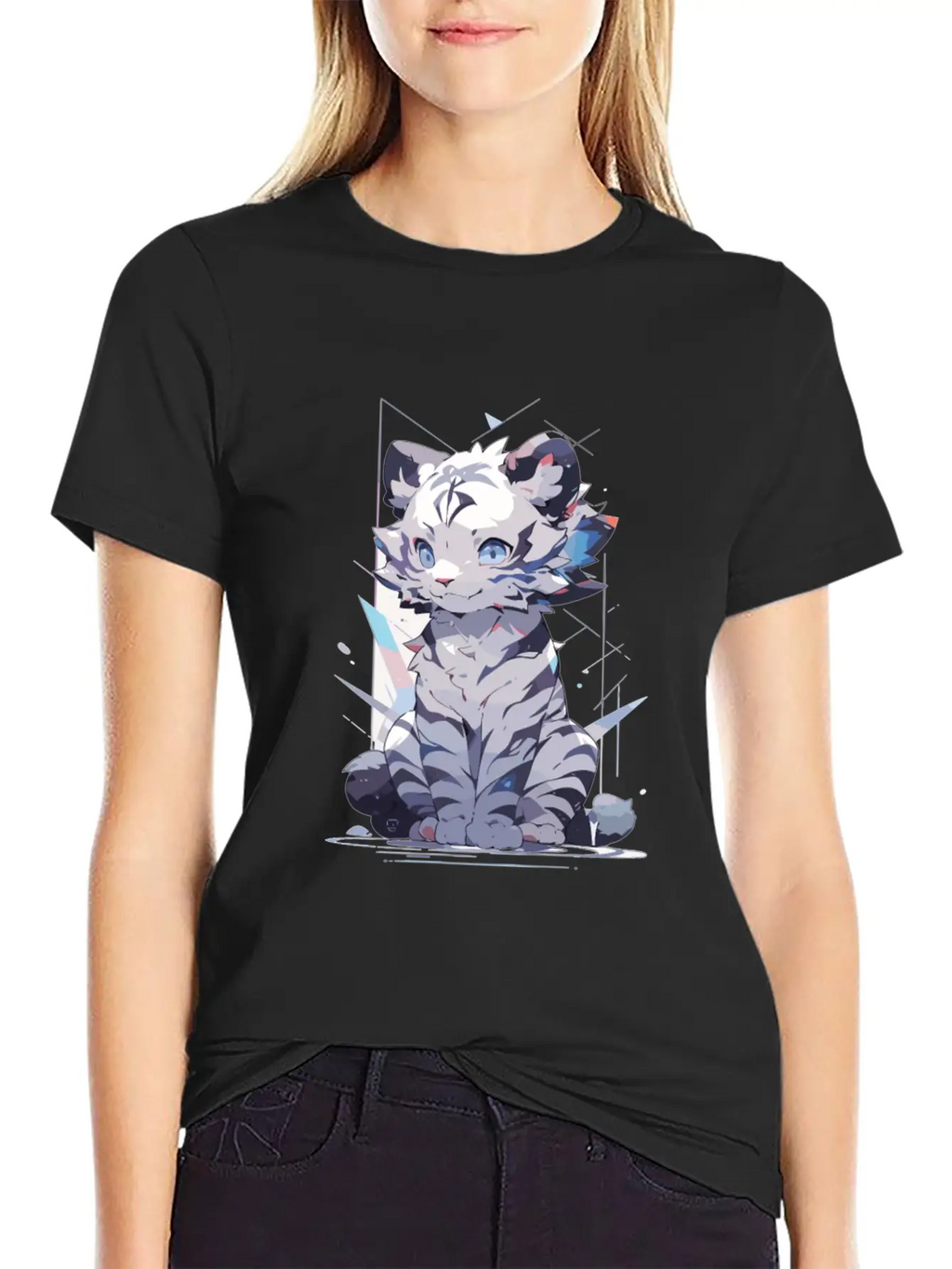 White Tiger Tiger Big Cat Baby Tiger Cat Stylish Everyday T-Shirt – Unisex Basic Cotton Tee