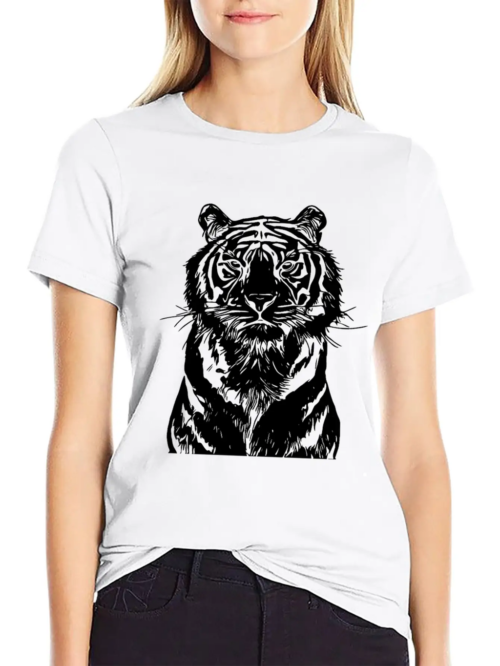 White Tiger Unisex Casual T-Shirt – Clean Design For Daily Comfort