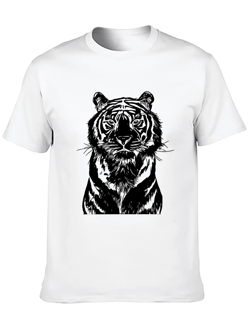 White Tiger Unisex Casual T-Shirt – Clean Design For Daily Comfort