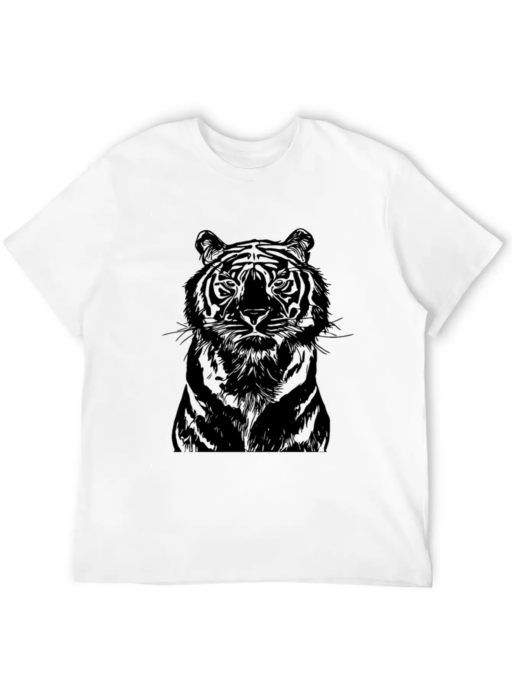 White Tiger Unisex Casual T-Shirt – Clean Design For Daily Comfort