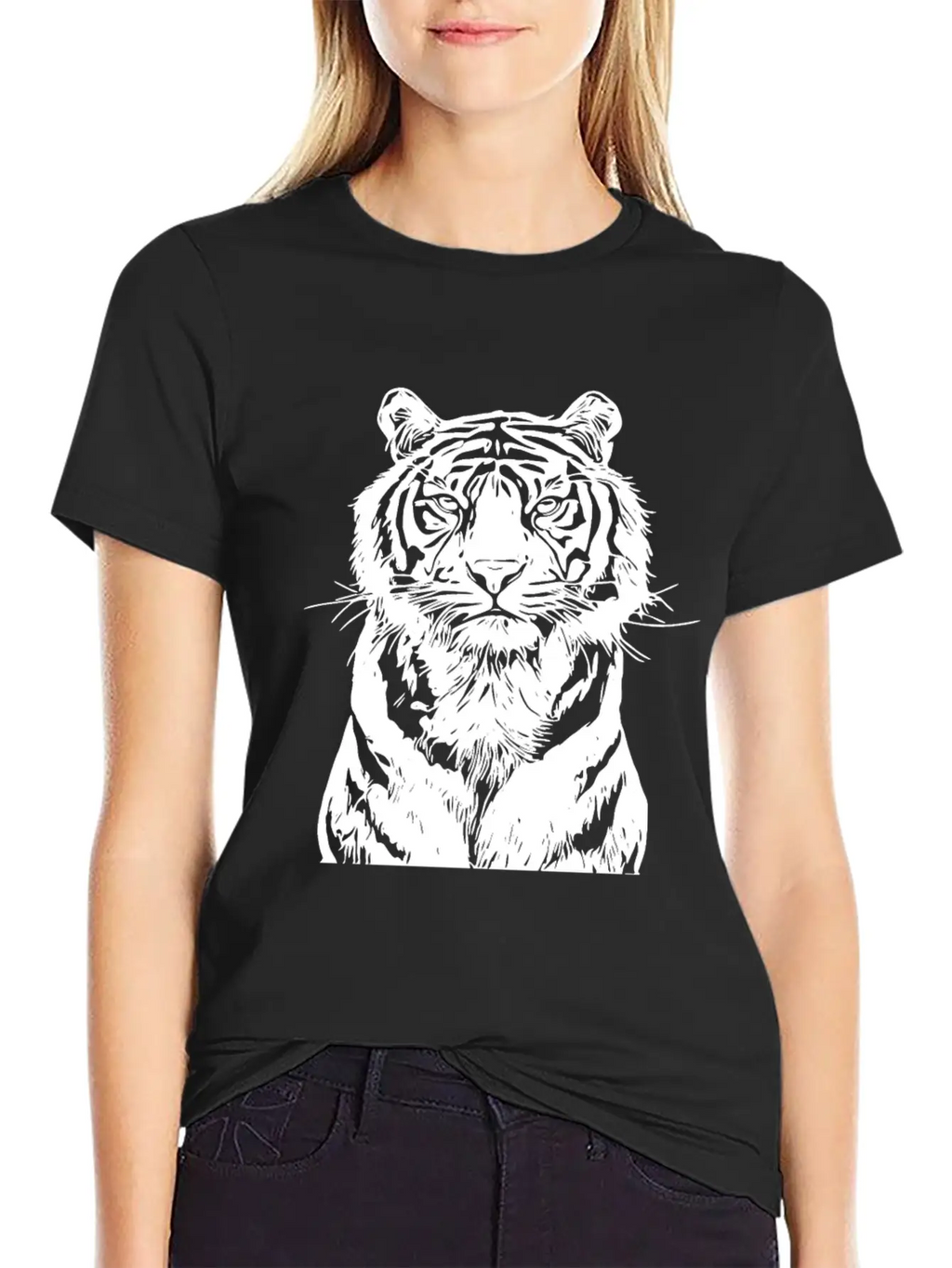 White Tiger Unisex Casual T-Shirt – Clean Design For Daily Comfort