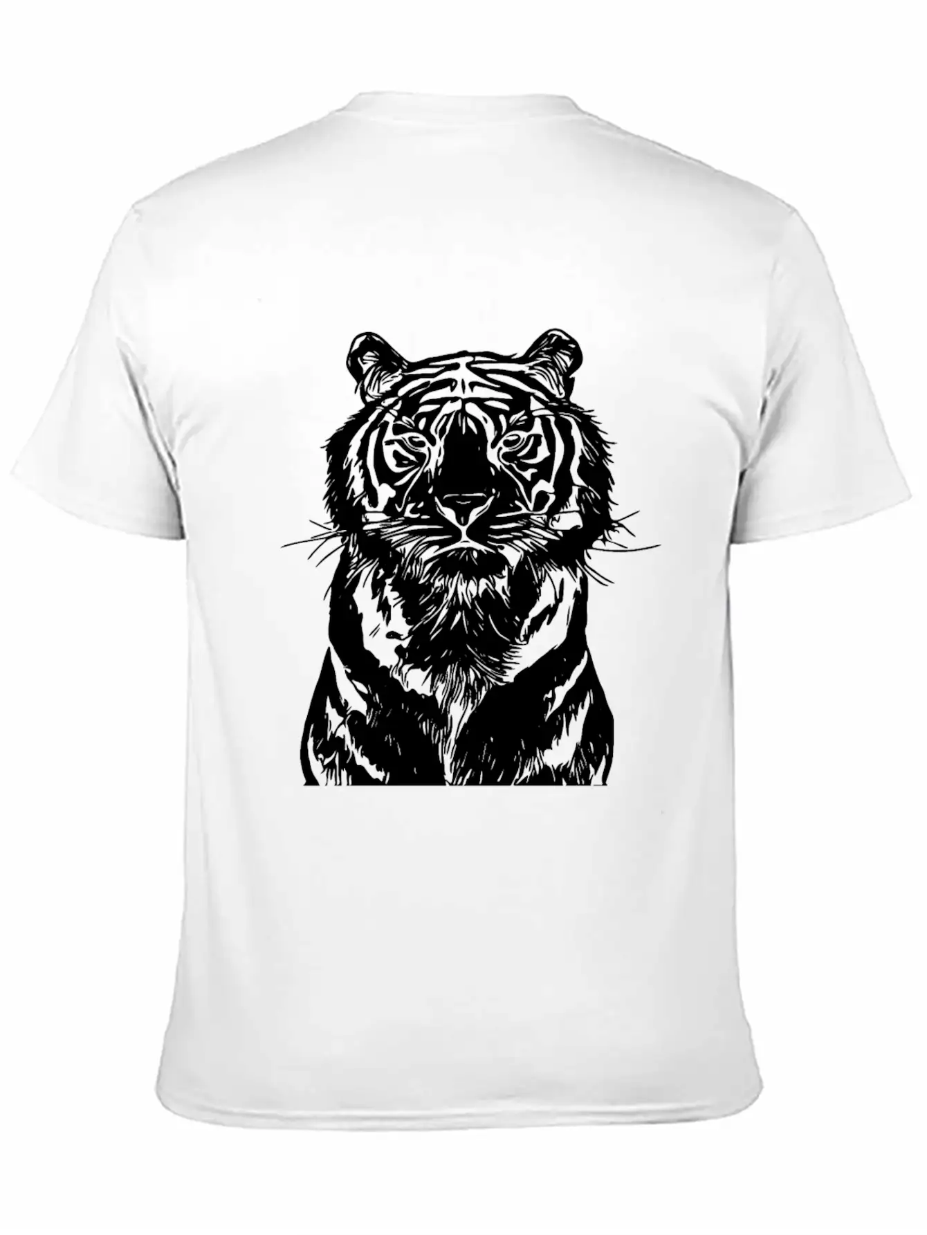White Tiger Unisex Casual T-Shirt – Clean Design For Daily Comfort