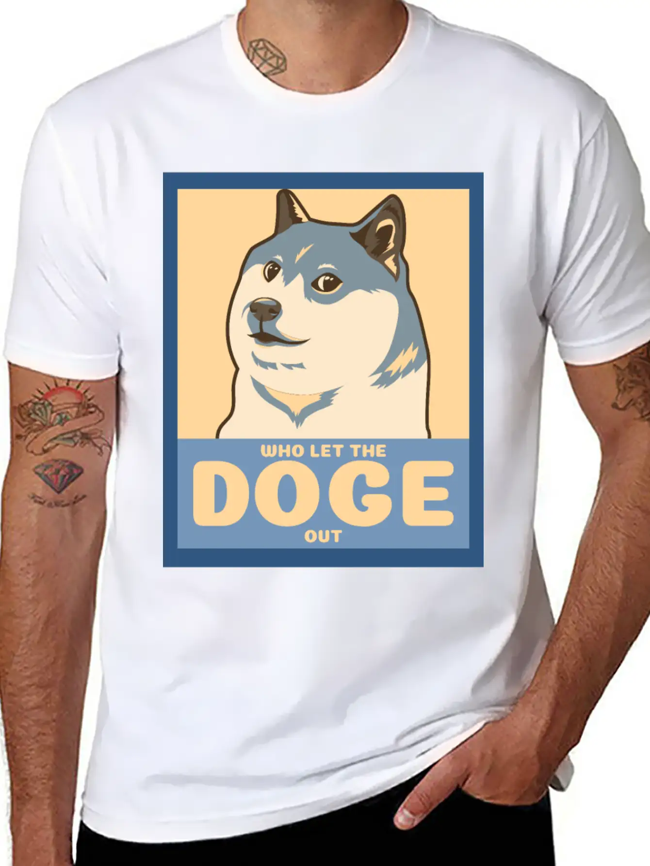 Who Let The Doge Out Essential Cotton Tee For Daily Outfits – Unisex Style