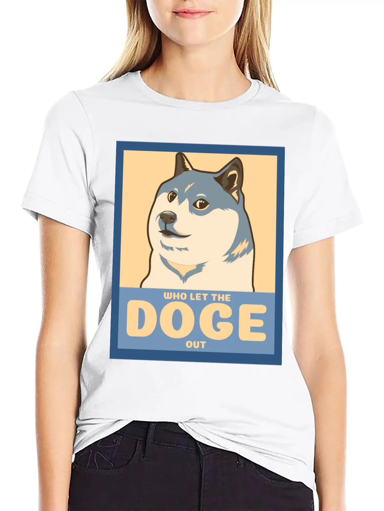 Who Let The Doge Out Essential Cotton Tee For Daily Outfits – Unisex Style