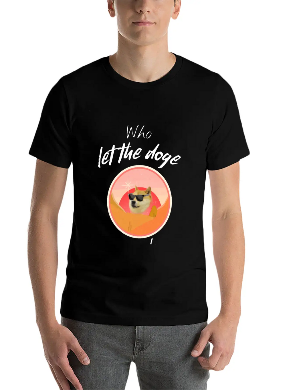 Who Let The Doge Out - Funny Doge Coin Meme Quote Breathable Soft Cotton T-Shirt – Timeless Casual Look