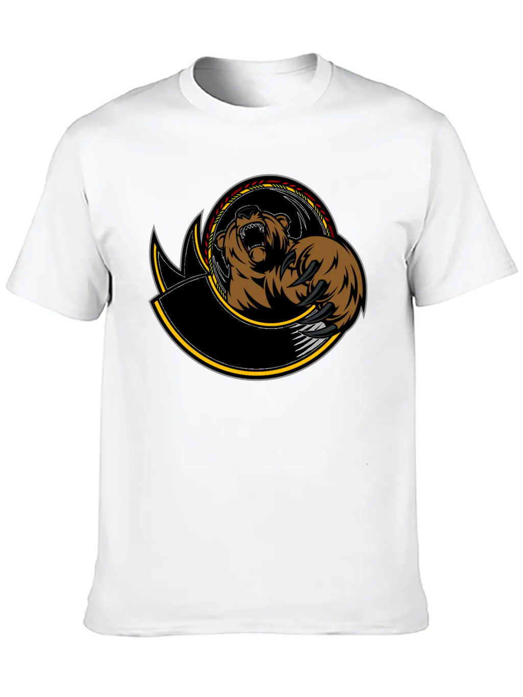 Wild_bear Unisex Short Sleeve Soft Cotton T-Shirt – Casual Everyday Wear
