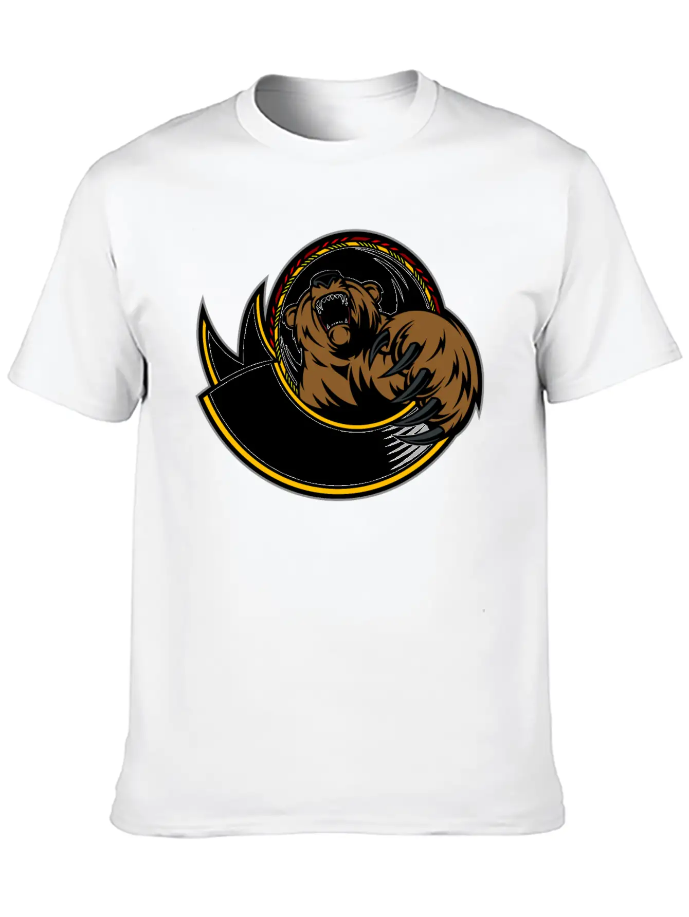 Wild_bear Unisex Short Sleeve Soft Cotton T-Shirt – Casual Everyday Wear