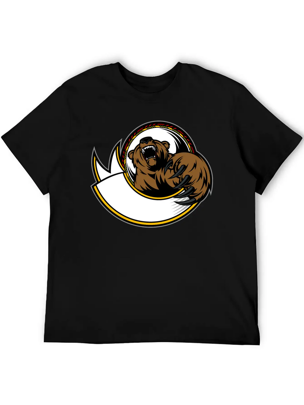 Wild_bear Unisex Short Sleeve Soft Cotton T-Shirt – Casual Everyday Wear