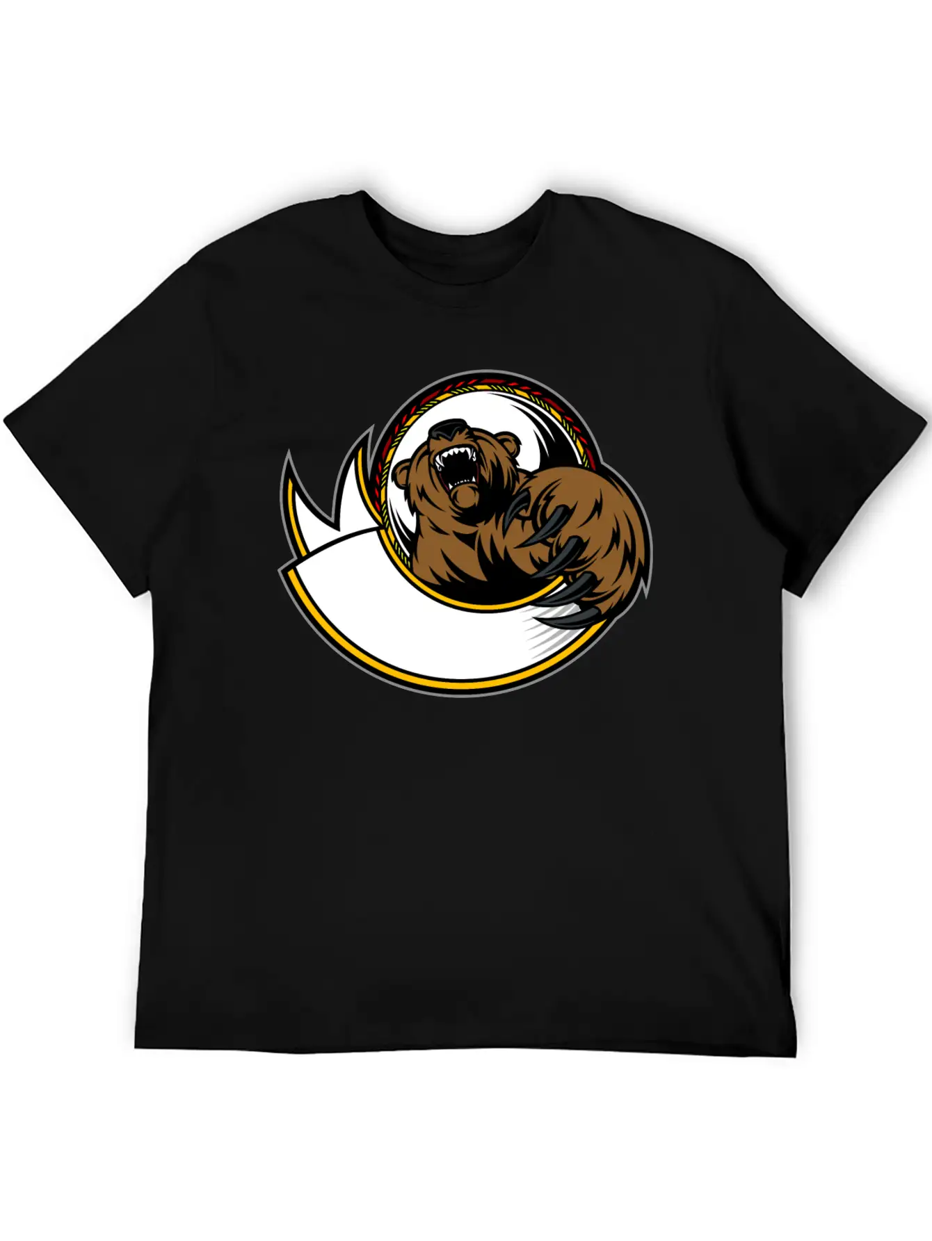 Wild_bear Unisex Short Sleeve Soft Cotton T-Shirt – Casual Everyday Wear