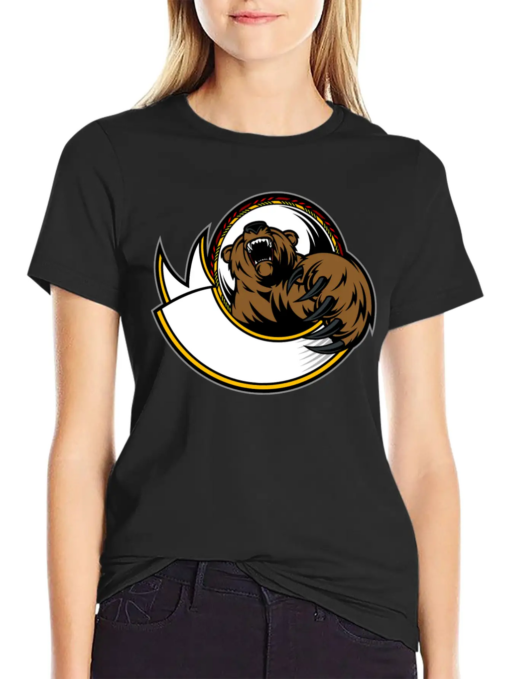 Wild_bear Unisex Short Sleeve Soft Cotton T-Shirt – Casual Everyday Wear