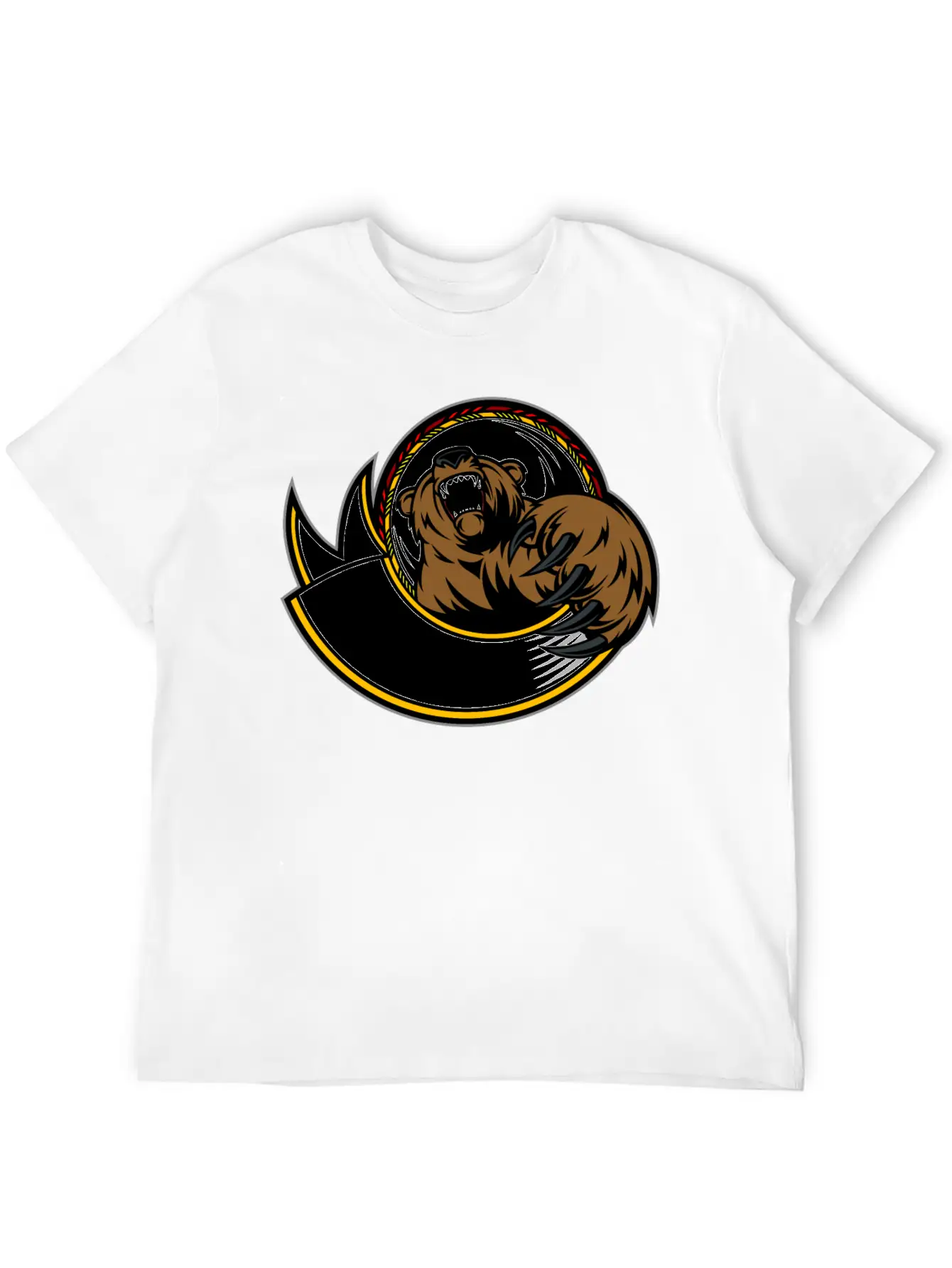 Wild_bear Unisex Short Sleeve Soft Cotton T-Shirt – Casual Everyday Wear