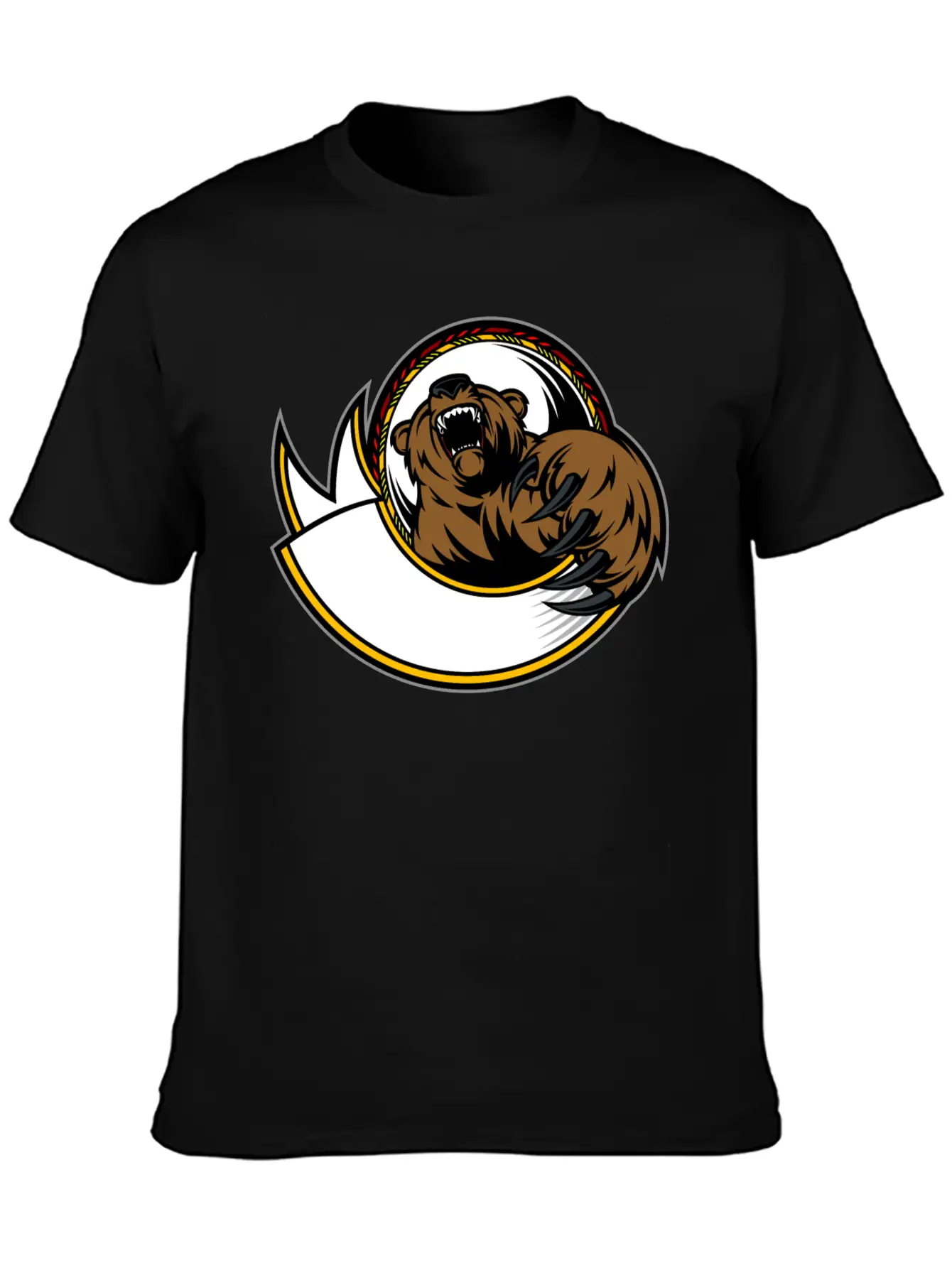 Wild_bear Unisex Short Sleeve Soft Cotton T-Shirt – Casual Everyday Wear